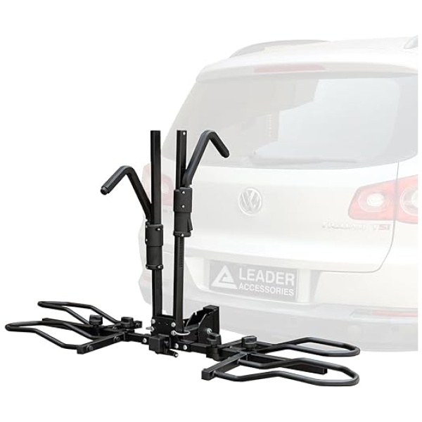 Leader Accessories TrekTote Platform Bike Rack for Car, Foldable 2 Bike Rack Hitch Mount for SUV, Truck, RV, Ebike Rack for 2 Bikes, Bicycle...
